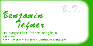 benjamin tefner business card